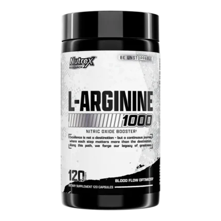 Nutrex L-Arginine 120 Capsules – Nitric Oxide Booster Available at Hustlers Nutrition Pakistan
