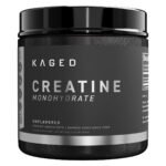 Kaged Monohydrate Creatine supplement bottle with premium micronized creatine for strength and recovery.