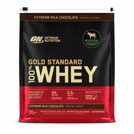 Optimum Nutrition Gold Standard 100% Whey – 5.64 lb (80 Servings) – Extreme Milk Chocolate