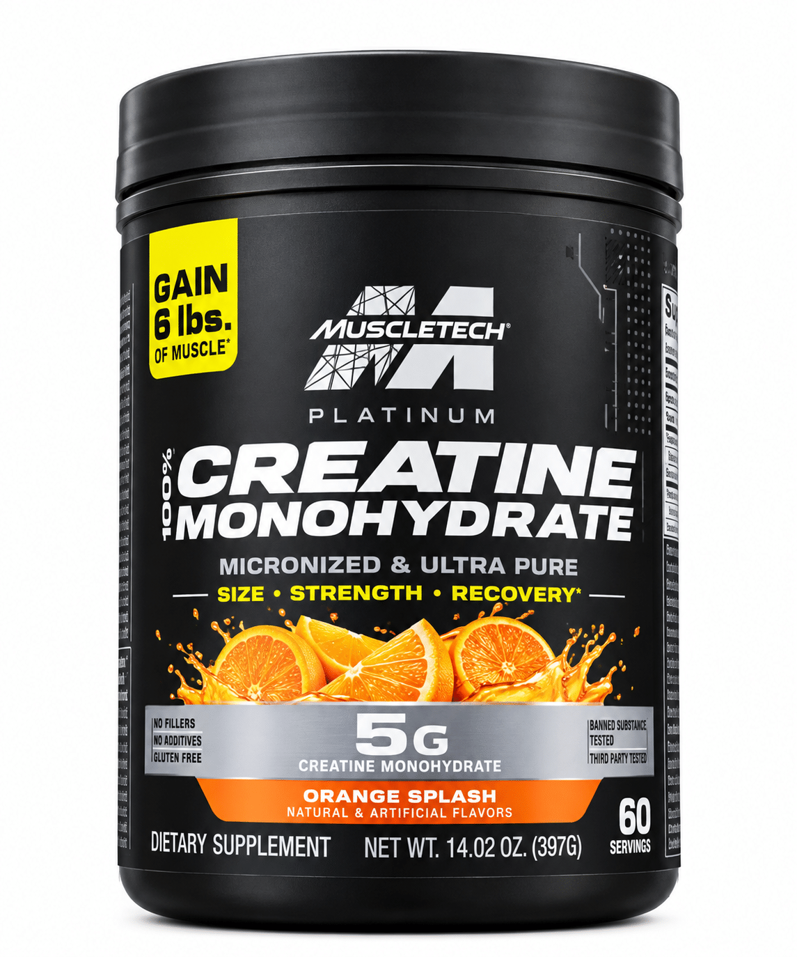 MuscleTech Orange Splash Creatine Tub